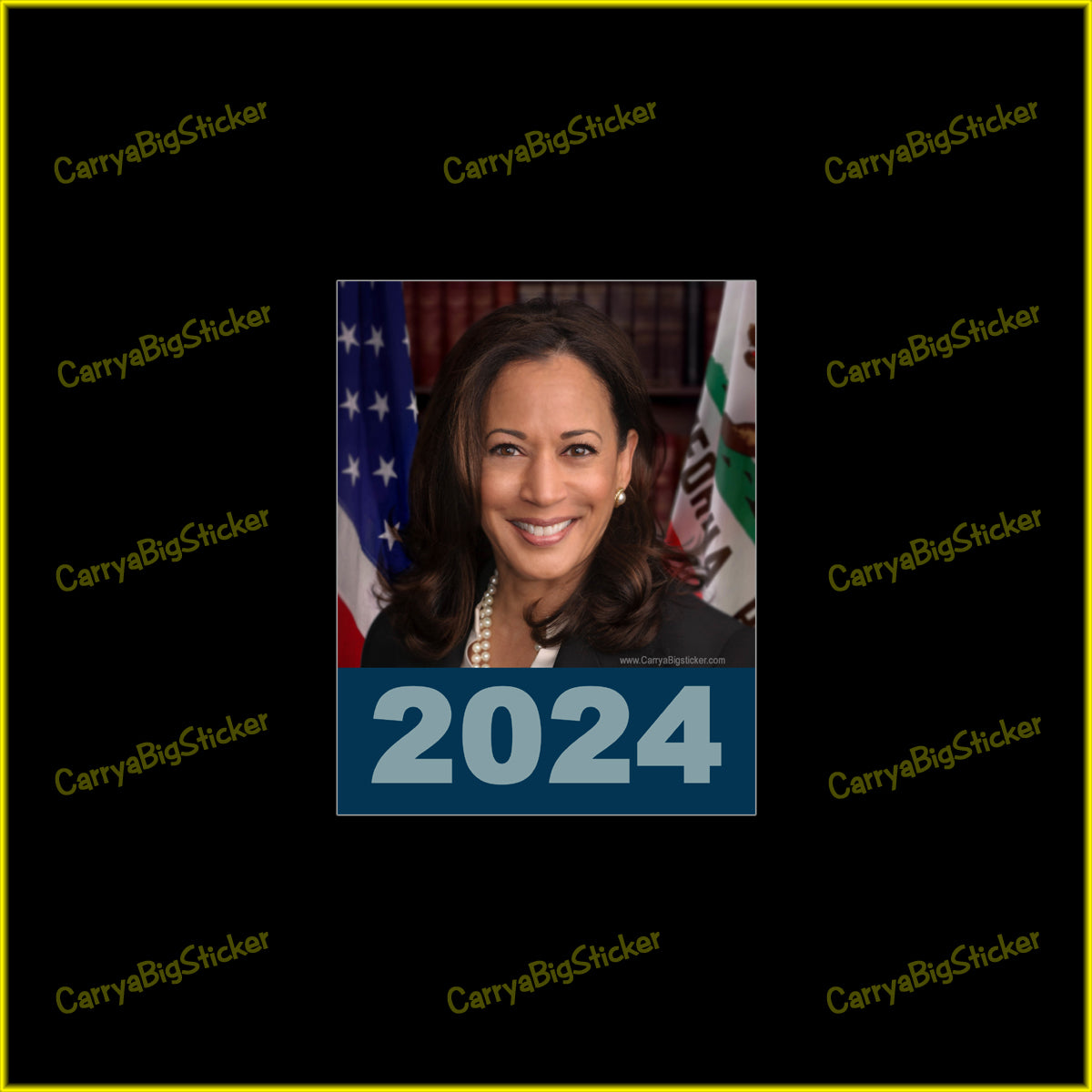 Kamala Harris 2024 Photo PosterStyle BUMPER STICKER CarryaBigSticker