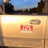 For Sale Sticker OR Magnet With Space to Write Phone Number