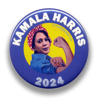 Kamala Harris 2024 Rosie the Riveter BUTTON (pin-back) 2.25-in. Diam.