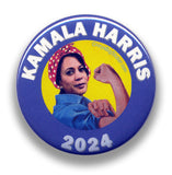 Kamala Harris 2024 Rosie the Riveter BUTTON (pin-back) 2.25-in. Diam.