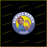Kamala Harris 2028 Rosie the Riveter BUTTON (pin-back) 2.25-in. Diam.