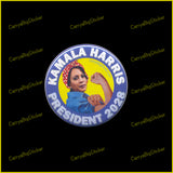Kamala Harris President 2028 Rosie the Riveter BUTTON (pin-back) 2.25-in. Diam.