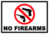No Firearms Sticker OR Magnet