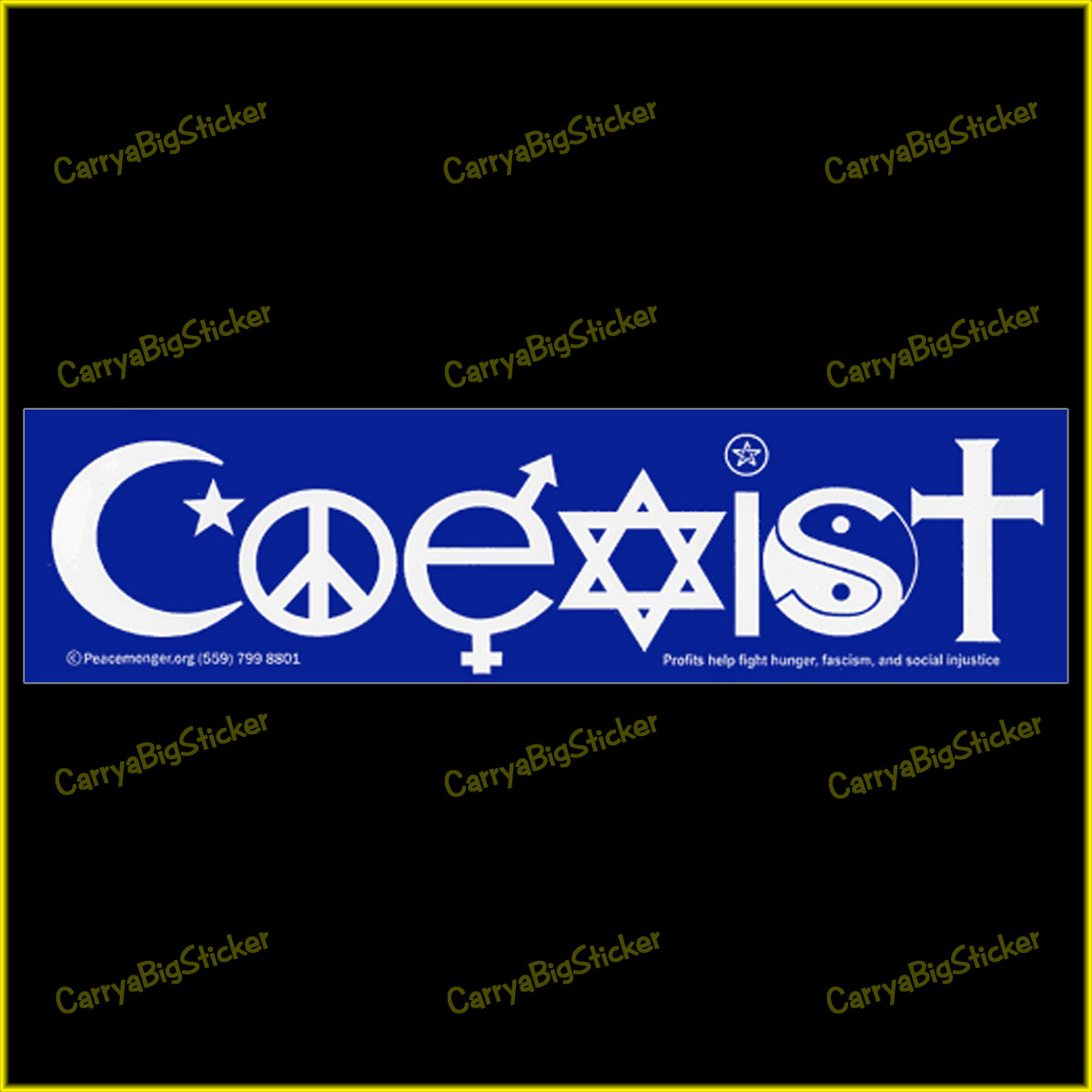 Auto Sticker COEXIST • Zen sieraden Auto Sticker COEXIST • Zen sieraden
