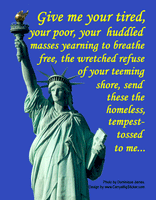 Give Me Your Tired... Statue of Liberty Bumper Sticker OR Bumper Magnet
