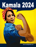 Kamala 2024 with Rosie the Riveter Theme Bumper Sticker OR Bumper Magnet