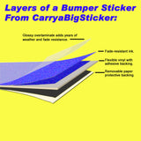 Peace Sign in Rainbow Stripes Square Bumper Sticker OR Bumper Magnet